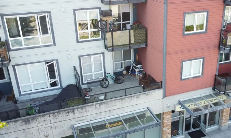 View of home's exterior featuring a balcony