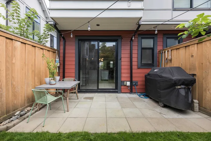 View of patio with grilling area