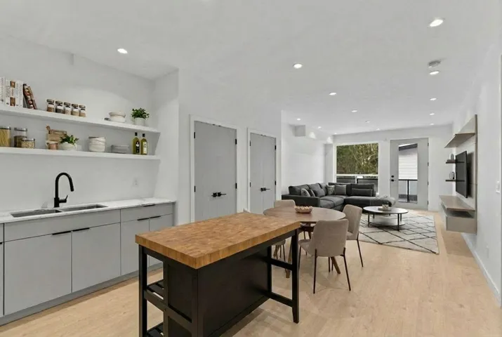 staged downstairs suite