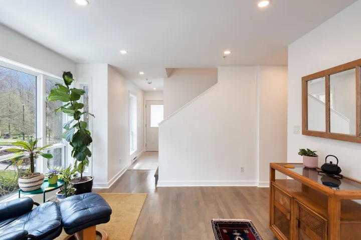 Interior space featuring recessed lighting, wood finished floors, and a healthy amount of sunlight