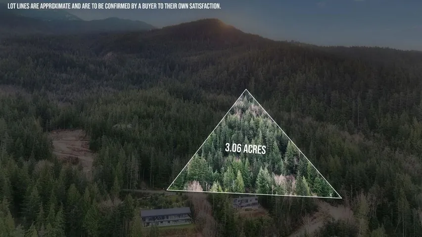 Aerial view of property's location featuring mountains and property boundaries highlighted