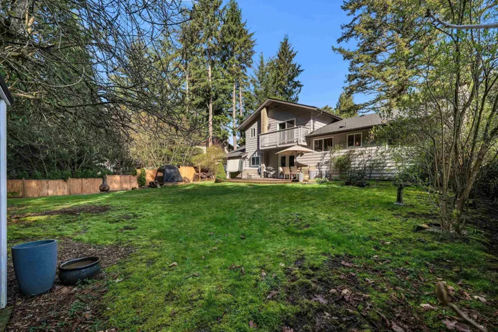 Fenced yard featuring a wooden deck