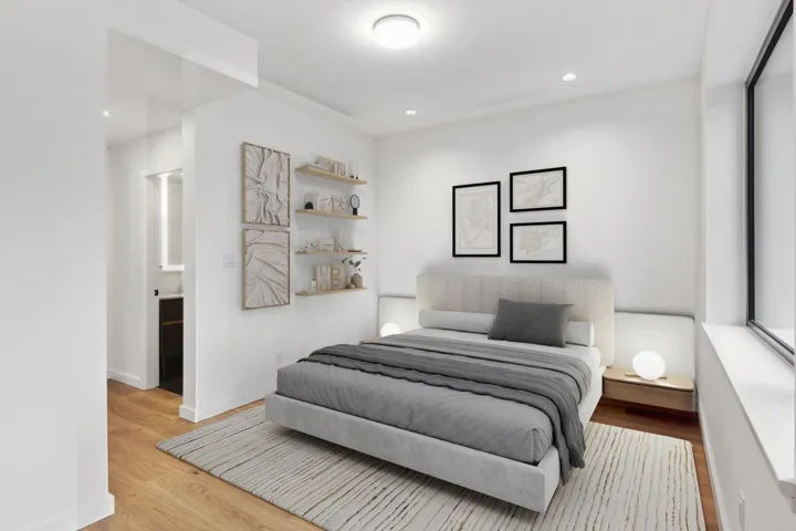 Bedroom featuring wood finished floors and recessed lighting