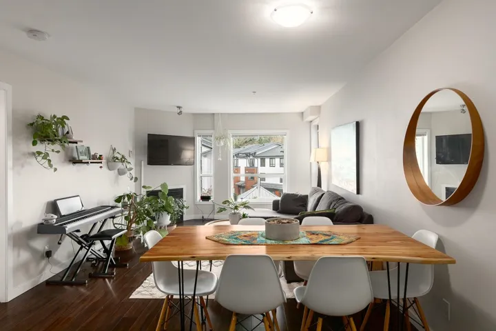 Dining and fireplace