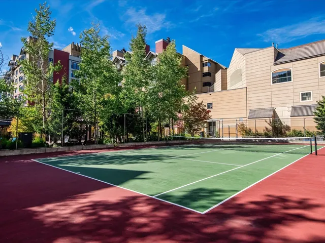 View of tennis court