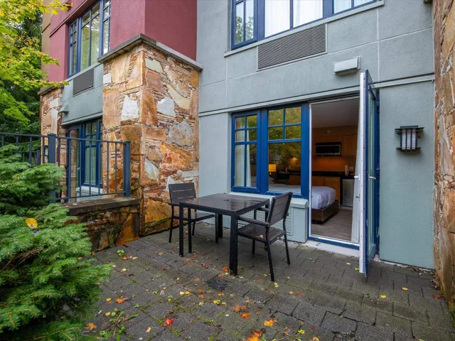 View of patio with outdoor dining space