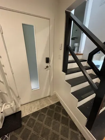 Staircase with baseboards