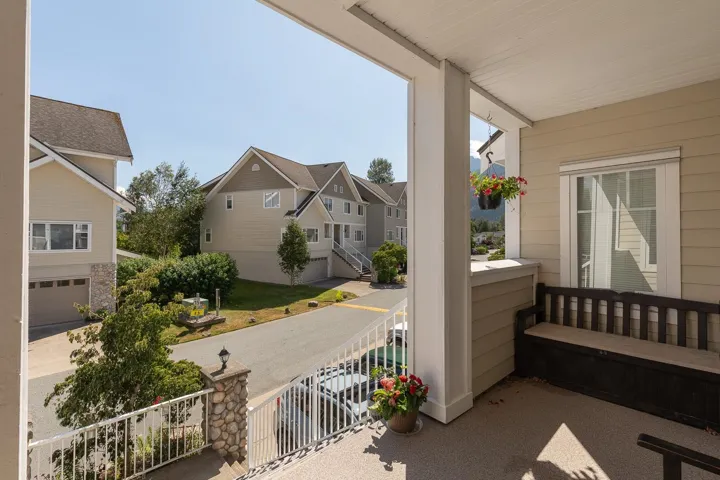 Patio / terrace with a residential view