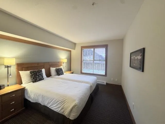 Bedroom featuring dark carpet and a baseboard heating unit