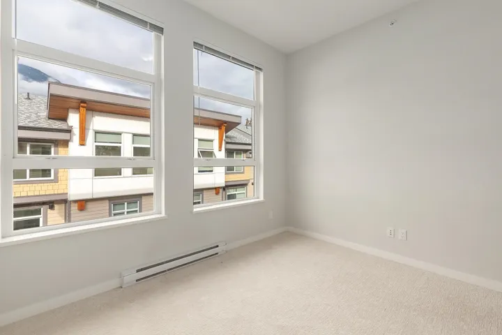 Bright room featuring two large windows, neutral-toned walls, and plush carpeting