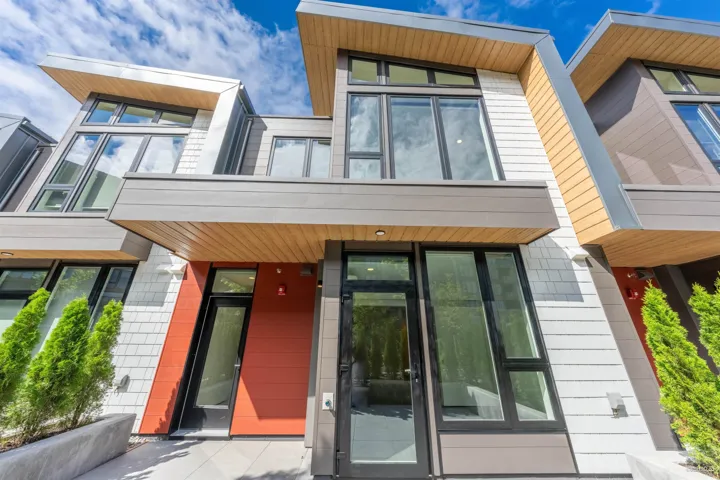 Contemporary exterior with a distinctive angled roofline