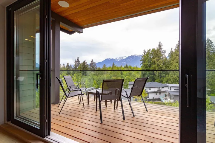 Deck with a mountain view