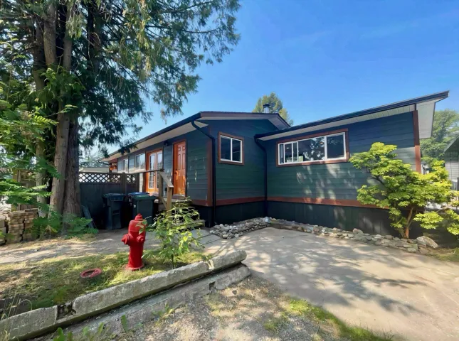 View of front of home with a patio area