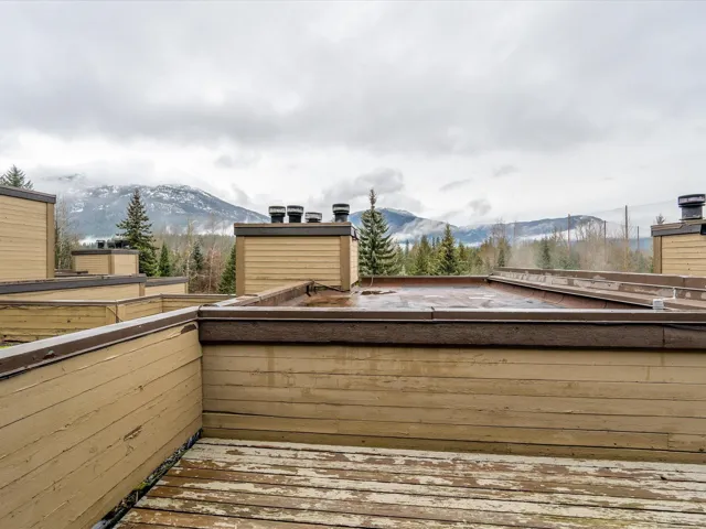 Deck with a mountain view