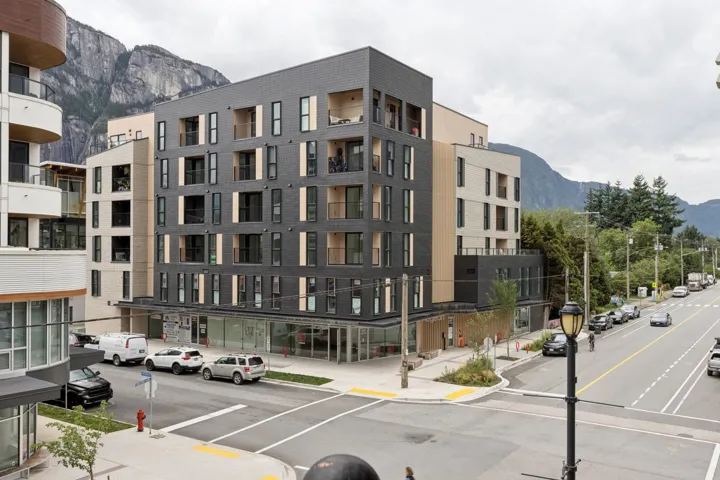View of property with a mountain view