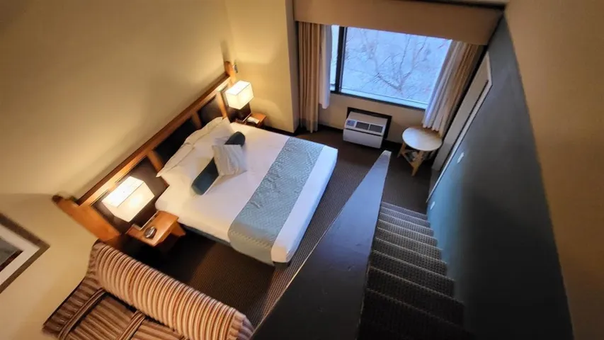 Interior space with carpet floors
