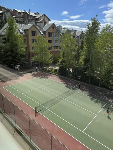 View of tennis court