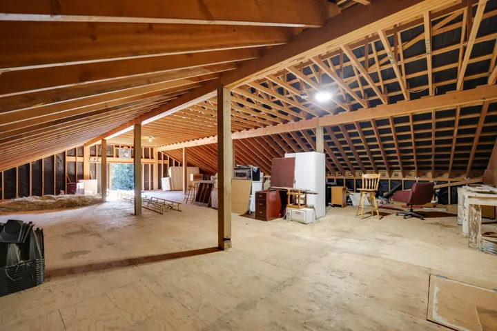 View of unfinished attic