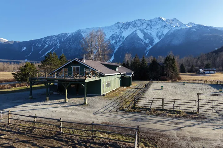 View of mountain background featuring rural landscape