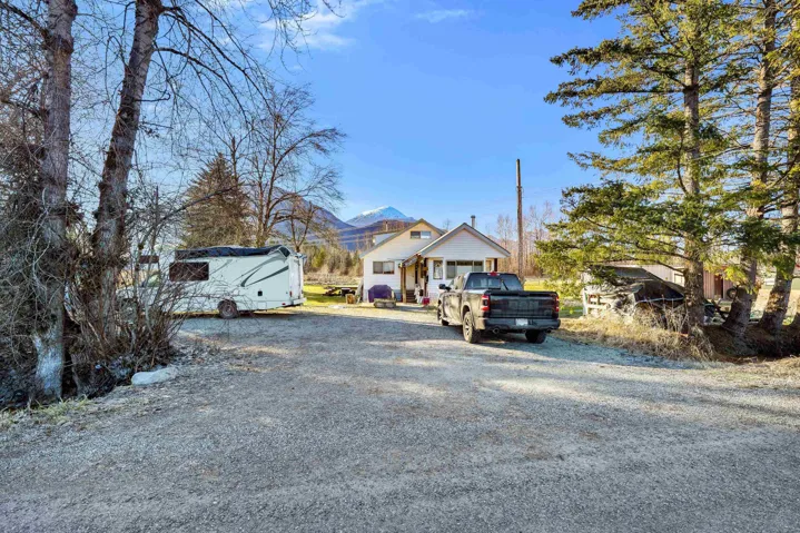 View of front of home with a mountain view