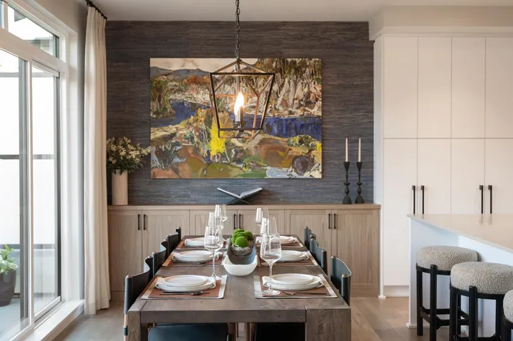 Dining room featuring light wood finished floors
