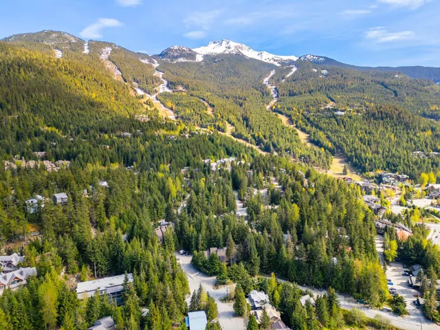 View of property location featuring a mountainous background and a heavily wooded area