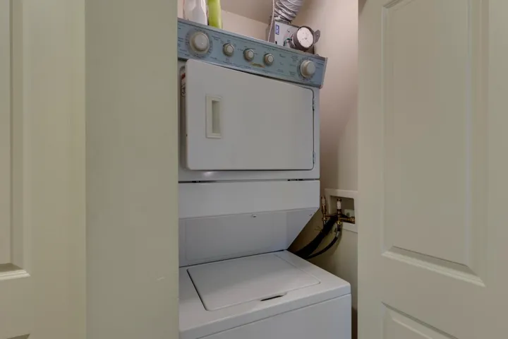Laundry with stacked washer / drying machine