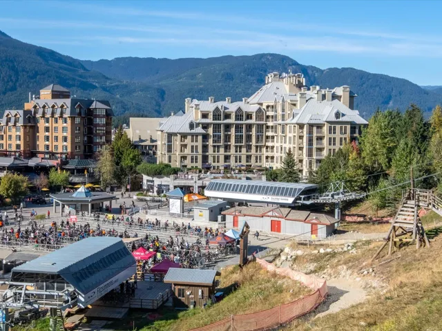 Exterior space with mountains