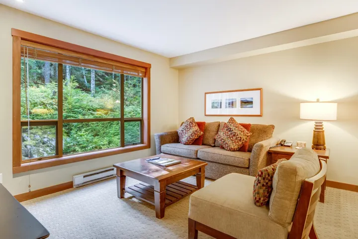 Living area featuring baseboards and baseboard heating
