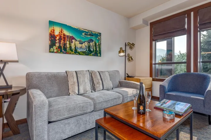 Living room with baseboards