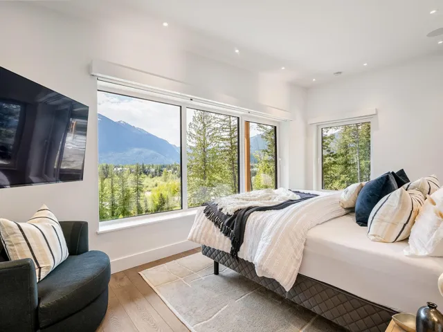 Bedroom with recessed lighting and light wood-style flooring
