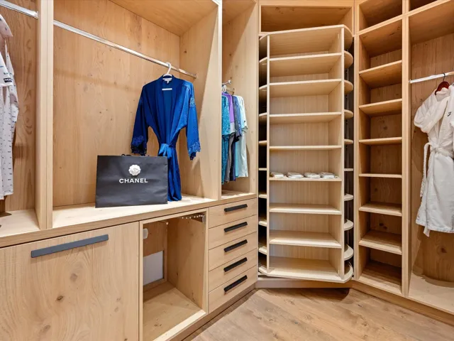 Bedroom featuring hardwood / wood-style flooring and recessed lighting