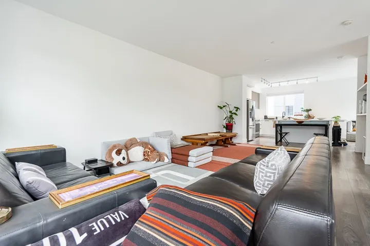 Living area featuring hardwood / wood-style floors