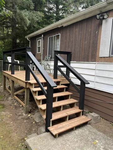 Deck with stairway