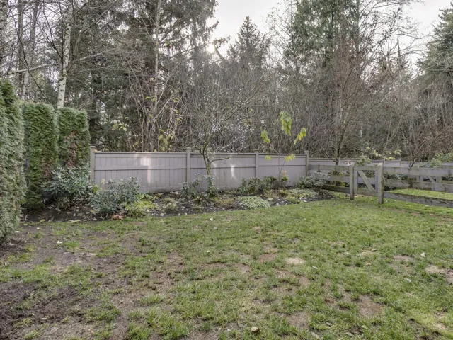 View of fenced backyard