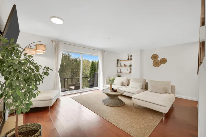 Living room featuring wood finished floors