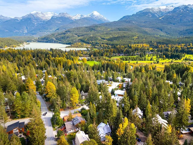 Drone / aerial view of a water and mountain view