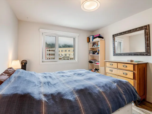 Bedroom with light wood finished floors