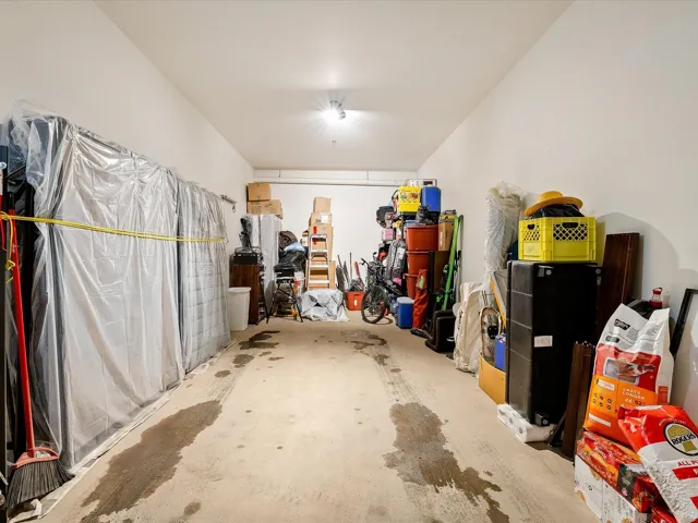 Storage room featuring a garage