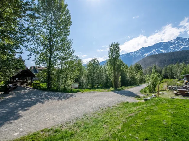 View of road with a wooded view and a mountain view