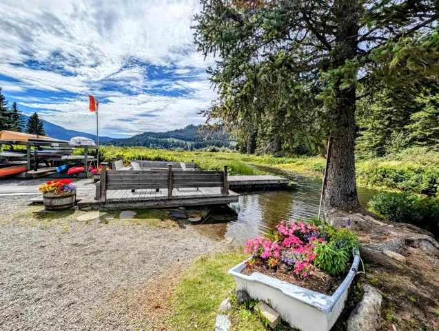 Dock featuring a mountain view