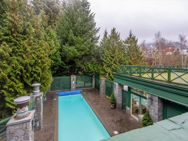 View of pool with a fenced backyard