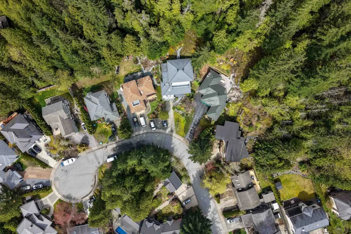 Aerial view of residential area
