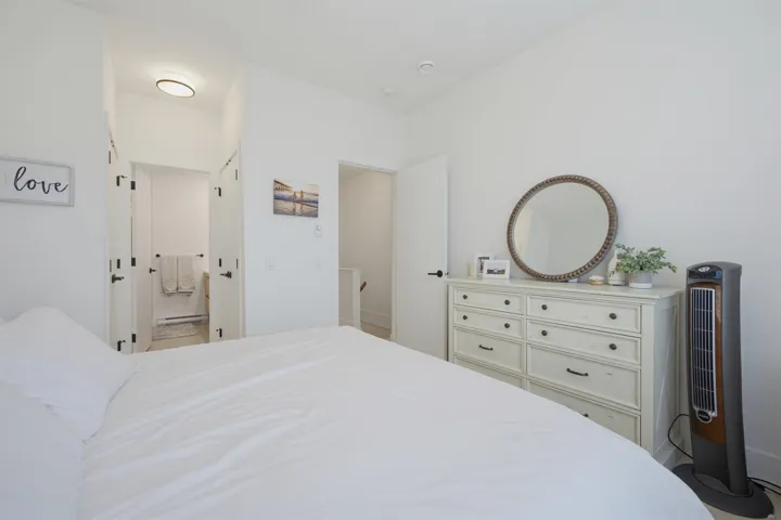 White walls and ceiling with recessed lighting