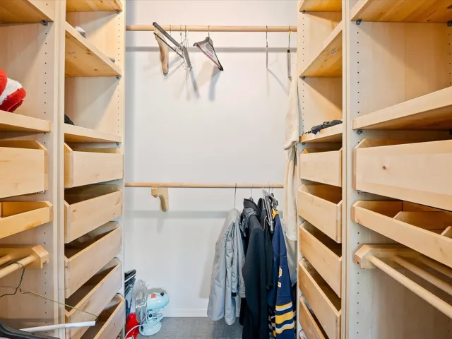 View of walk in closet