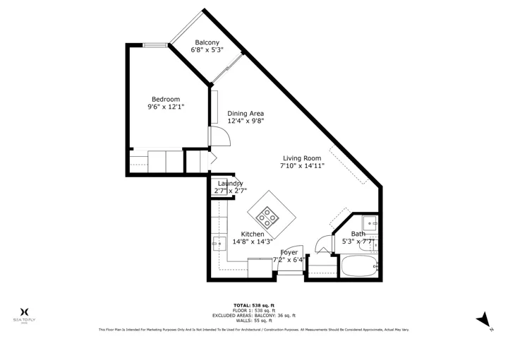 View of room layout