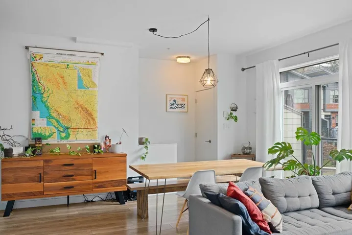 Living room featuring wood finished floors