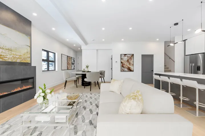 Living/ Dining with Fireplace