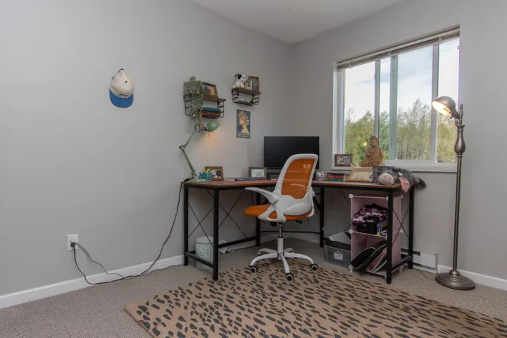 Office space with baseboards