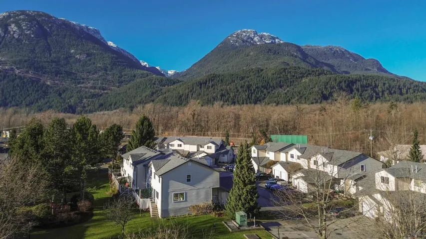 Mountain view with a view of trees and a residential view